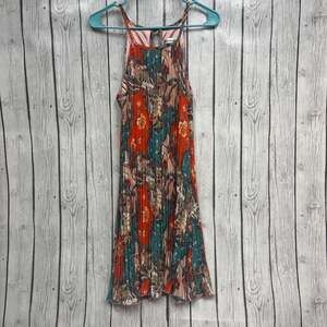 Ellames Women's Summer Spaghetti Strap Pleated Casual Swing Midi Dress Size Sm